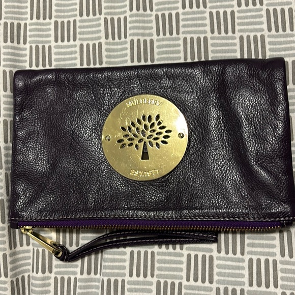 Mulberry Est. 1971 Purple Wristlet Pouch - Excellent condition - Picture 1 of 5